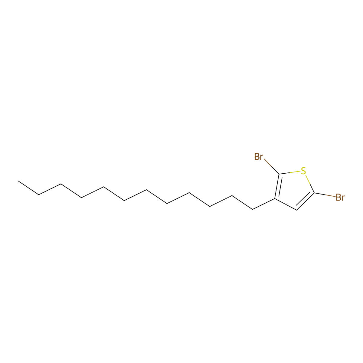 2,5-Dibromo-3-dodecylthiophene molecular structure, CAS 148256-63-7