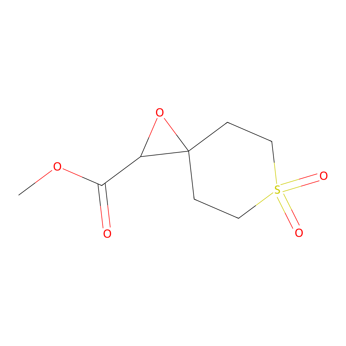 Methyl 6,6-dioxo-1-oxa-6lambda6-thiaspiro[2.5]octane-2-carboxylate molecular structure, CAS 1482562-72-0