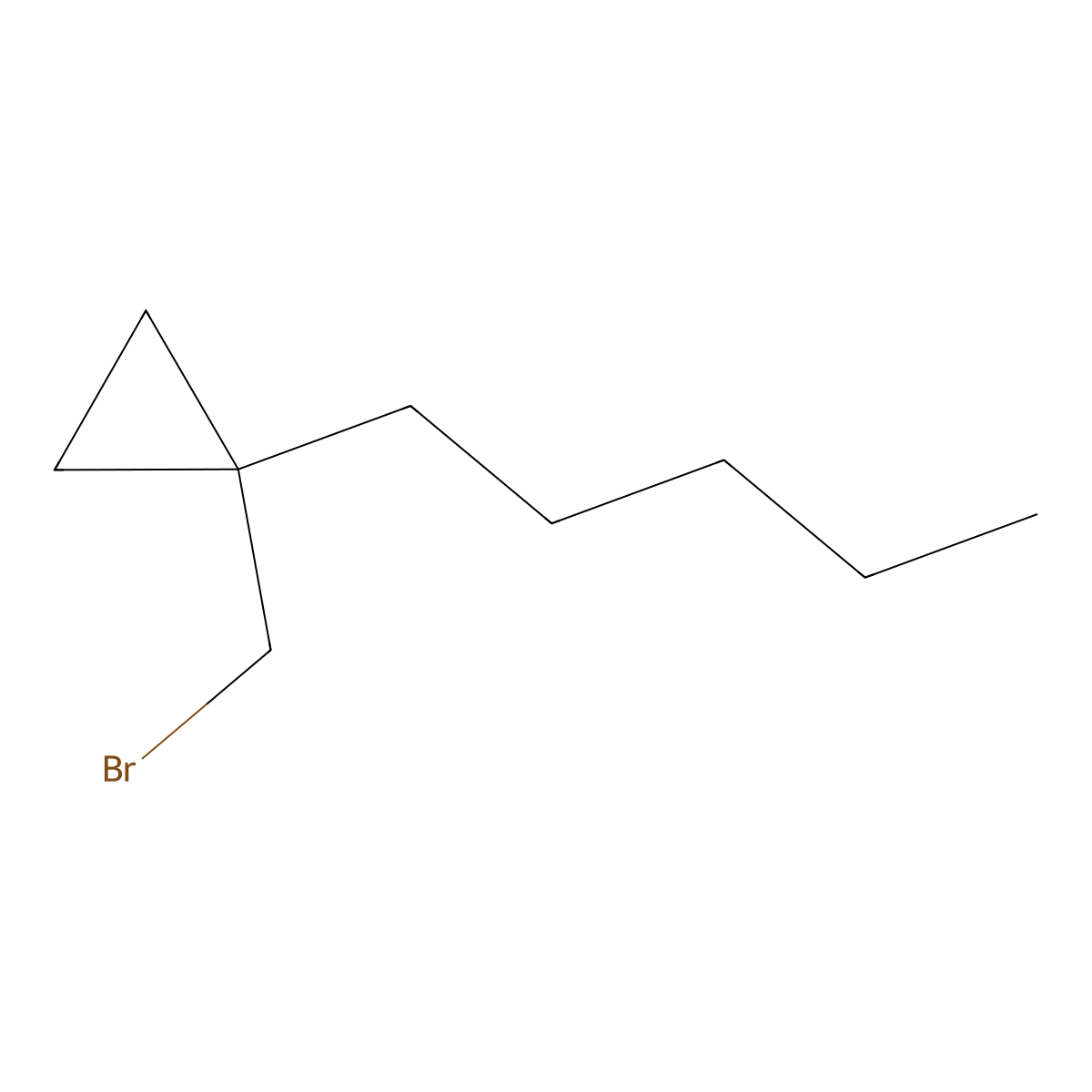 1-(Bromomethyl)-1-pentylcyclopropane molecular structure, CAS 1482563-65-4