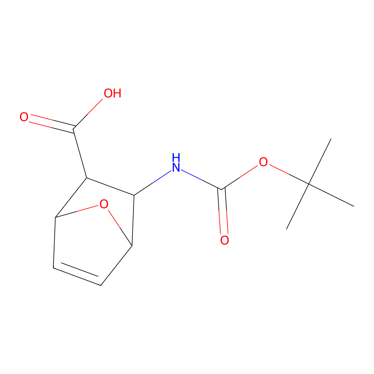 diexo-3-tert-Butoxycarbonylamino-7-oxa-bicyclo[2.2.1]hept-5-ene-2-carboxylic acid molecular structure, CAS 148257-14-1