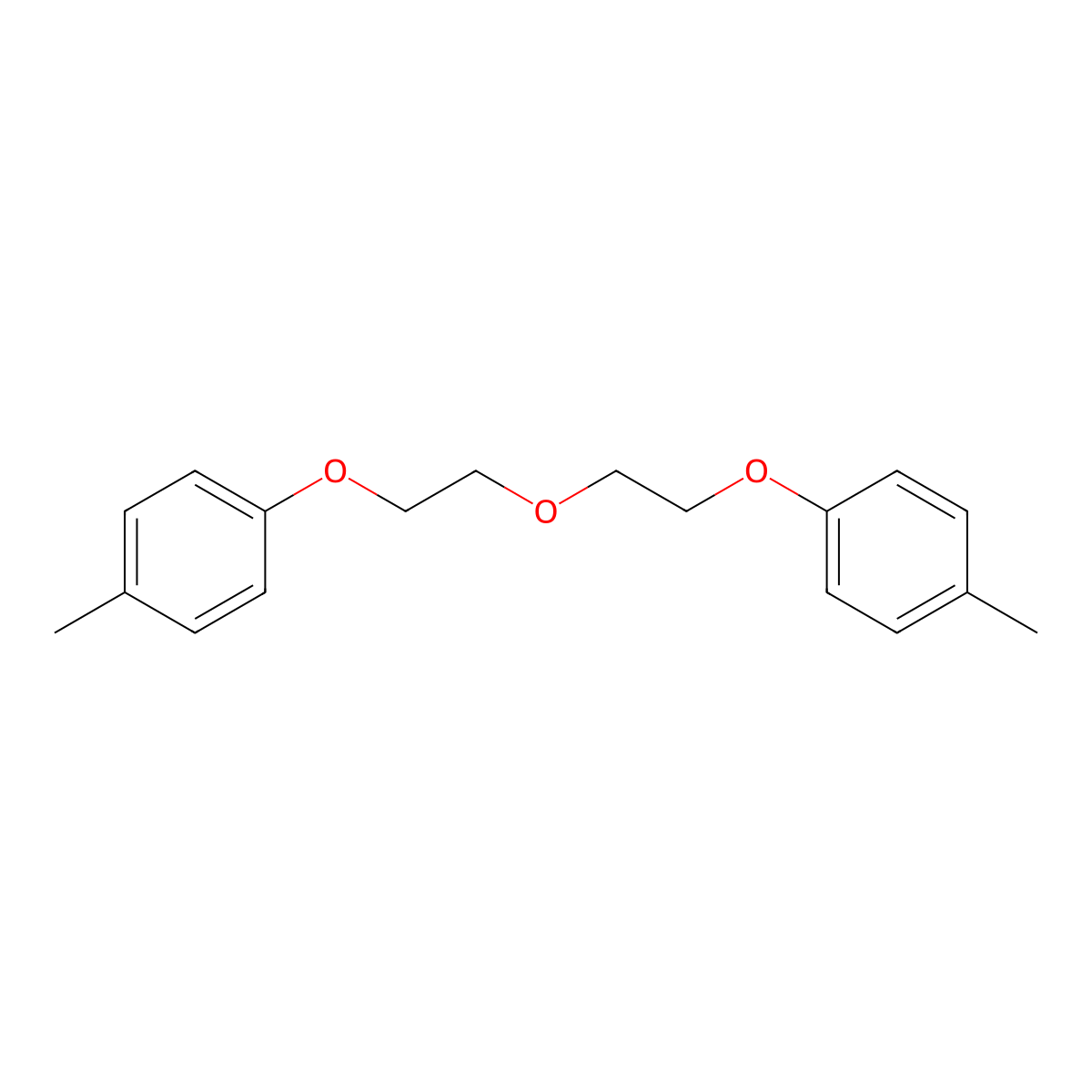 4,4'-((Oxybis(ethane-2,1-diyl))bis(oxy))bis(methylbenzene) molecular structure, CAS 148257-95-8