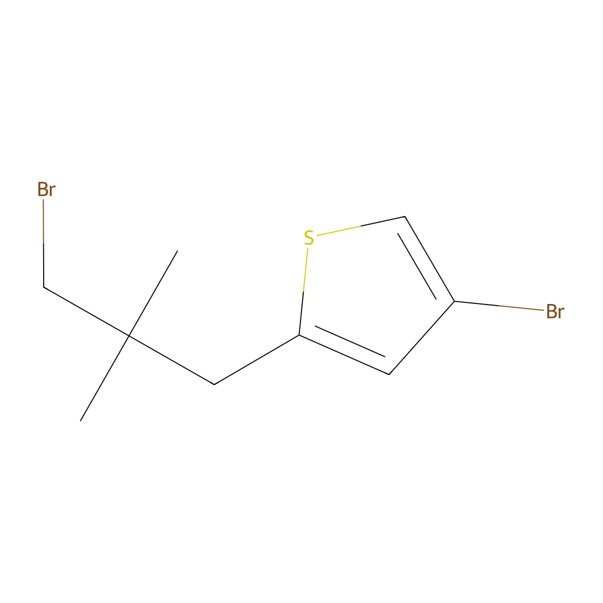 4-Bromo-2-(3-bromo-2,2-dimethylpropyl)thiophene molecular structure, CAS 1482574-19-5