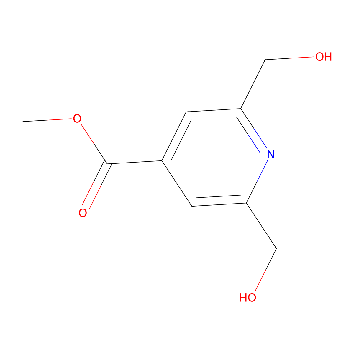 Methyl 2,6-bis(hydroxymethyl)isonicotinate molecular structure, CAS 148258-03-1
