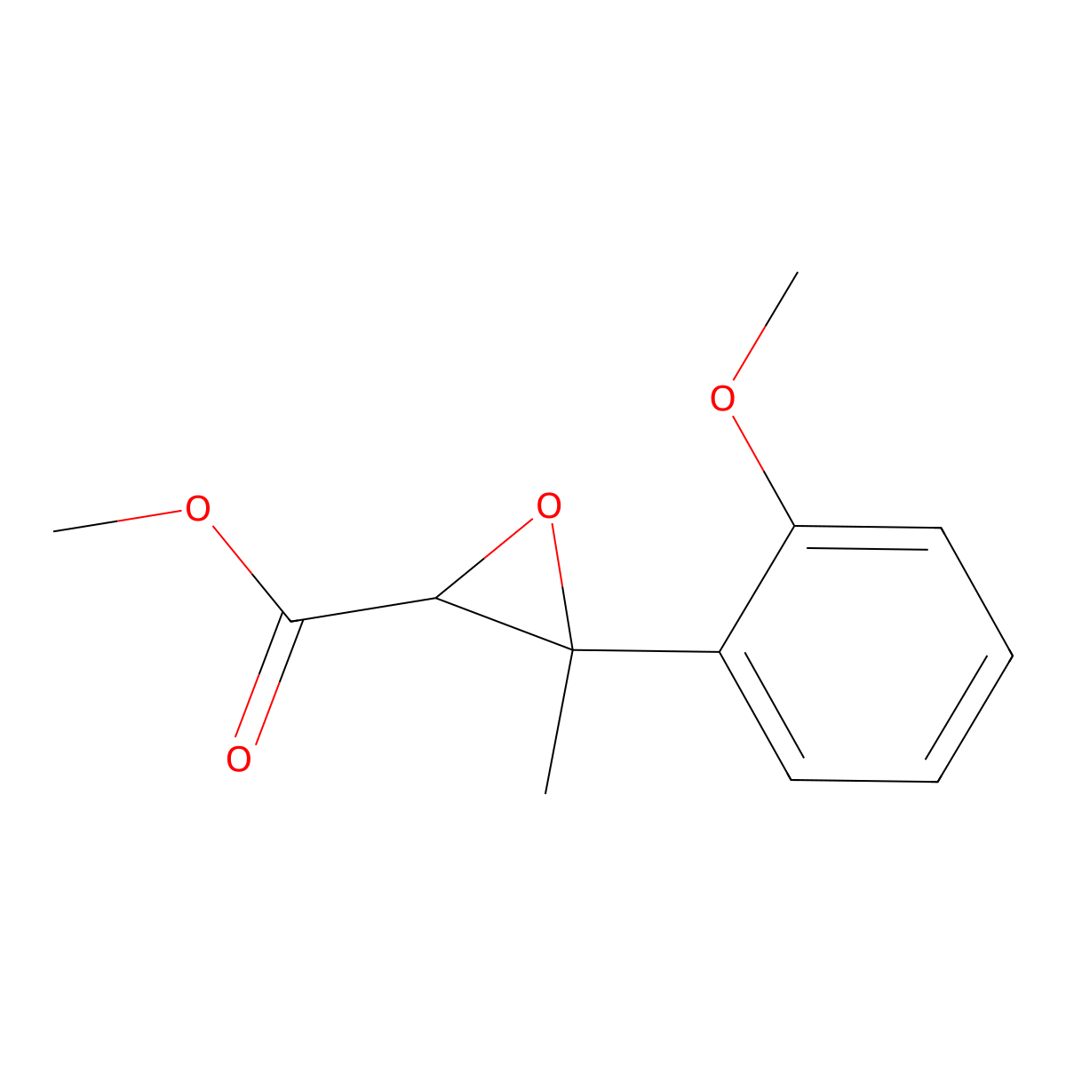Methyl 3-(2-methoxyphenyl)-3-methyloxirane-2-carboxylate molecular structure, CAS 1482580-51-7
