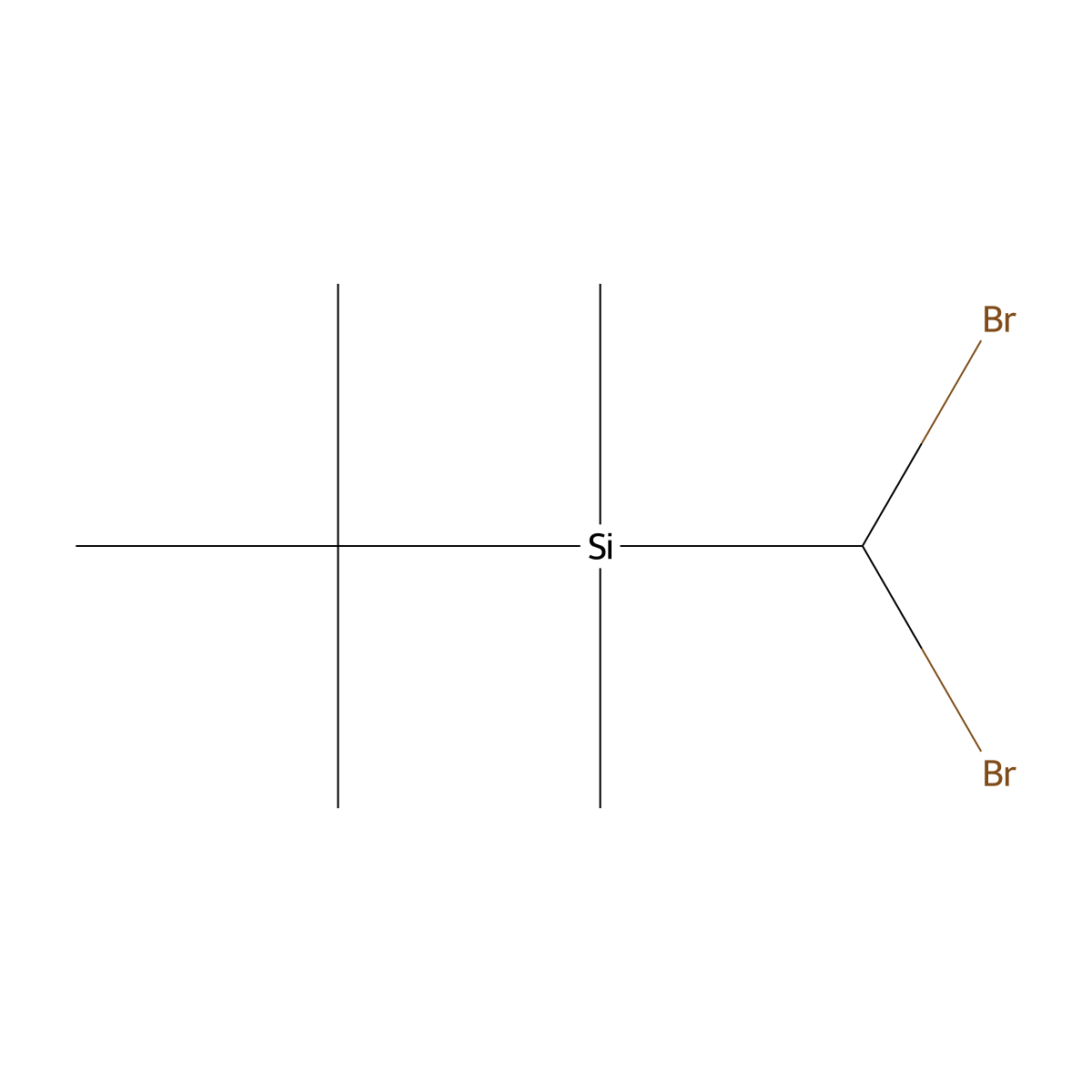 tert-Butyl(dibromomethyl)dimethylsilane molecular structure, CAS 148259-35-2