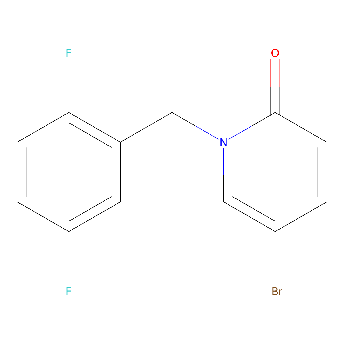 5-Bromo-1-[(2,5-difluorophenyl)methyl]-2(1H)-pyridinone molecular structure, CAS 1482614-09-4