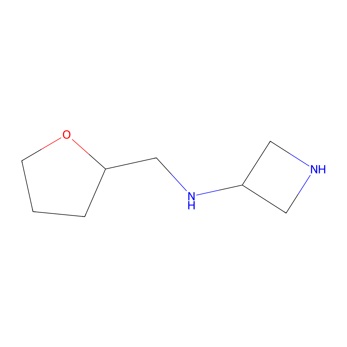 N-[(oxolan-2-yl)methyl]azetidin-3-amine molecular structure, CAS 1482648-54-3