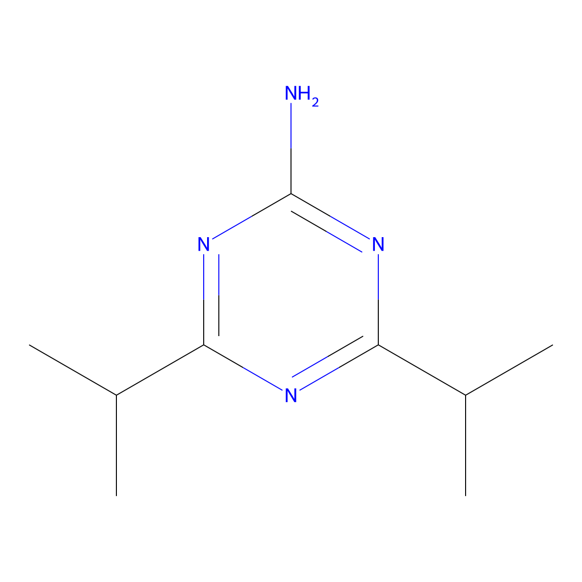 Bis(propan-2-yl)-1,3,5-triazin-2-amine molecular structure, CAS 14827-45-3
