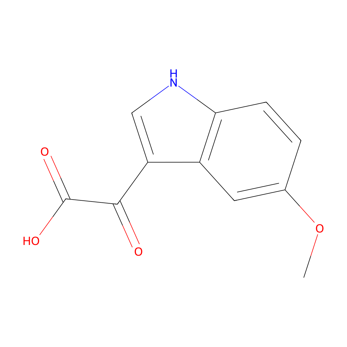 (5-Methoxy-1H-indol-3-YL)(oxo)acetic acid molecular structure, CAS 14827-68-0