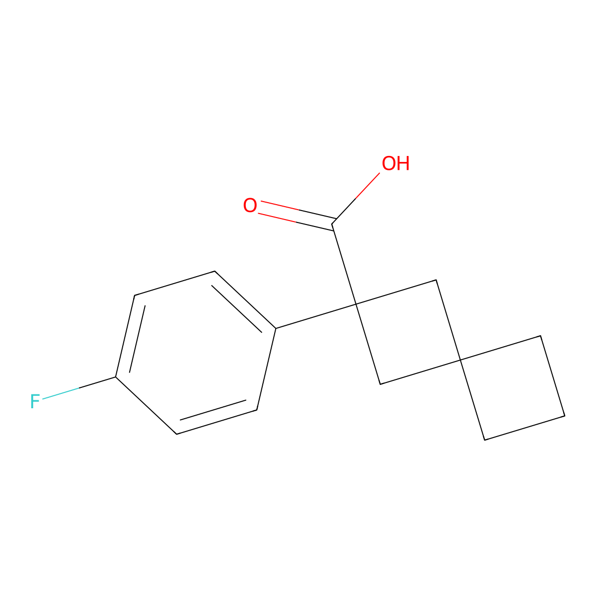 2-(4-Fluorophenyl)spiro[3.3]heptane-2-carboxylic acid molecular structure, CAS 1482714-93-1