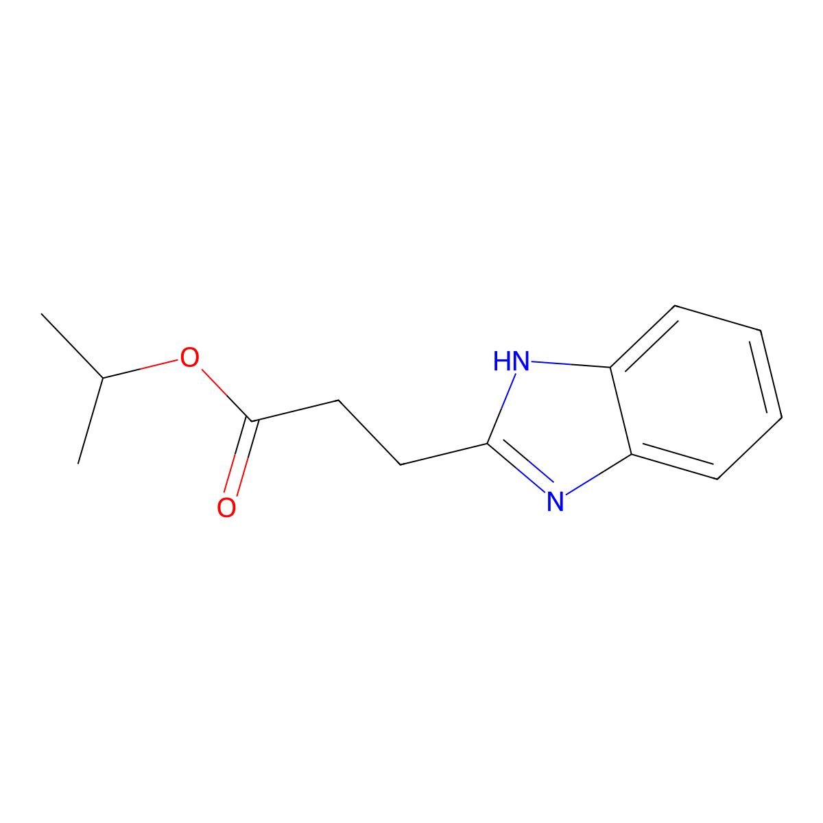 Isopropyl 3-(1H-benzimidazol-2-yl)propanoate molecular structure, CAS 1482741-93-4