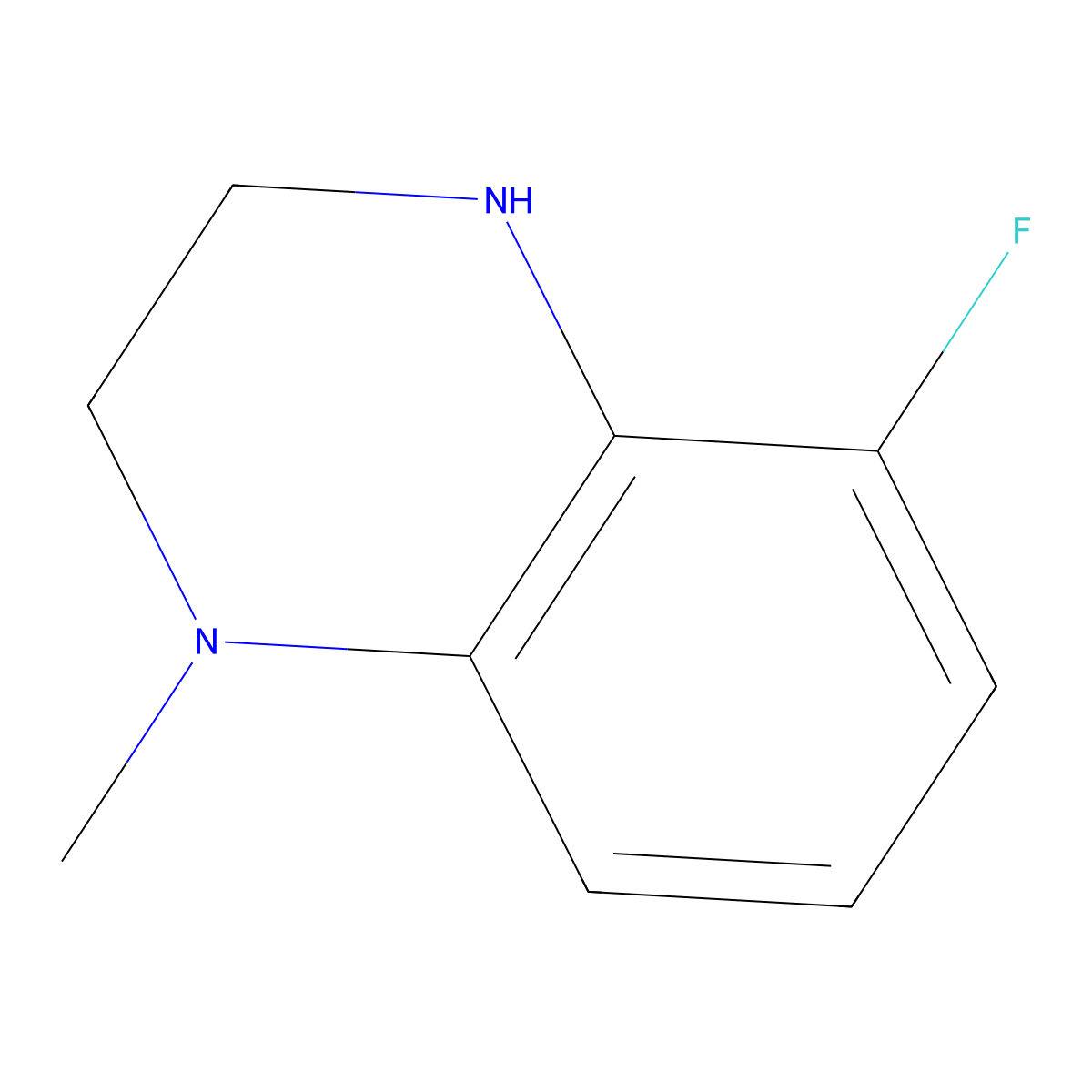 5-Fluoro-1-methyl-1,2,3,4-tetrahydroquinoxaline molecular structure, CAS 1482764-41-9