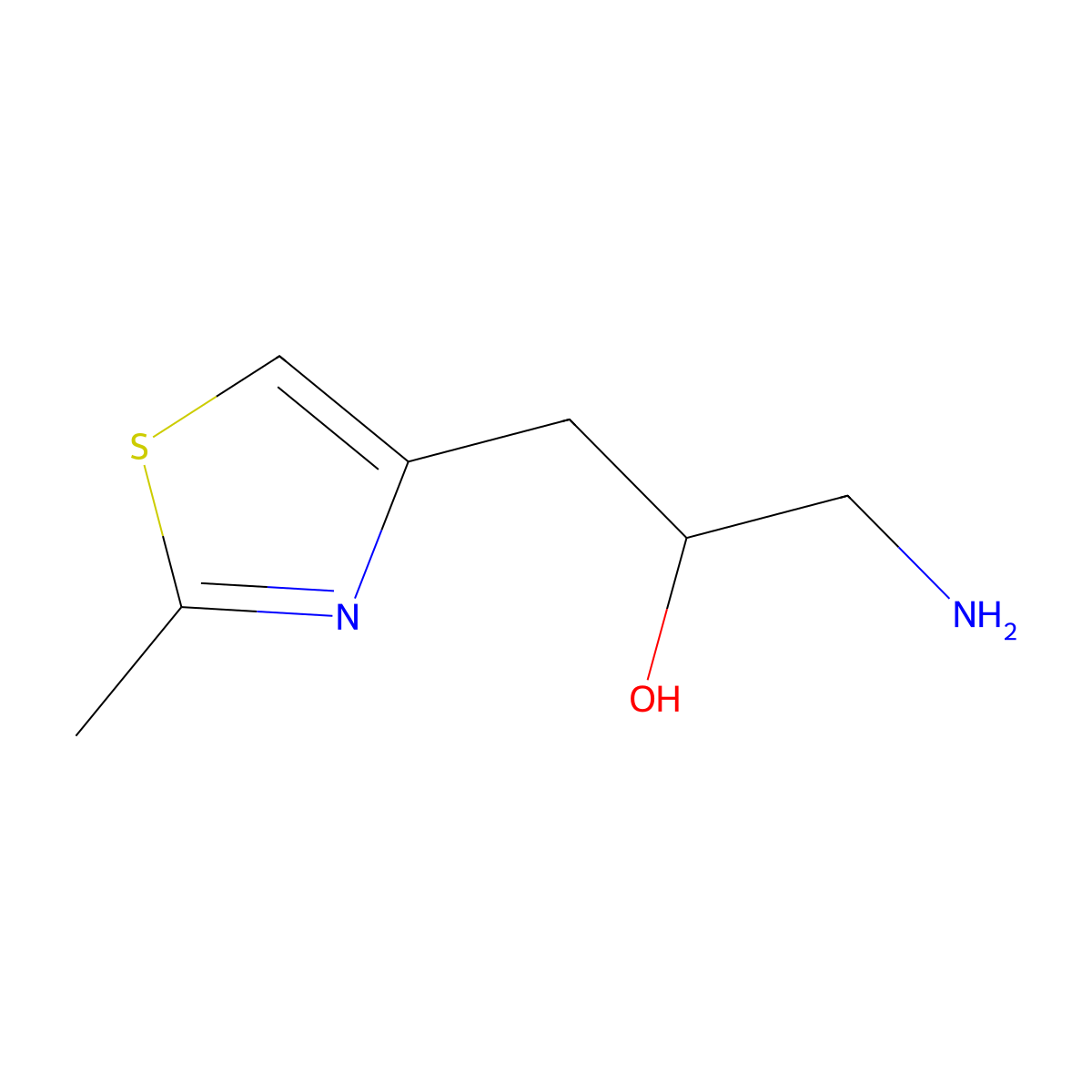 1-Amino-3-(2-methylthiazol-4-yl)propan-2-ol molecular structure, CAS 1482776-57-7