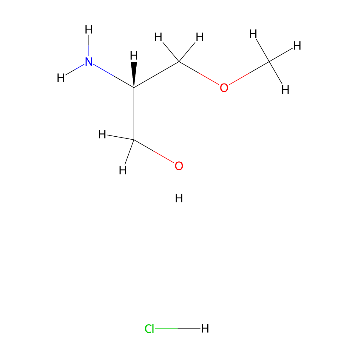 (2S)-2-amino-3-methoxypropan-1-ol hydrochloride molecular structure, CAS 148278-94-8