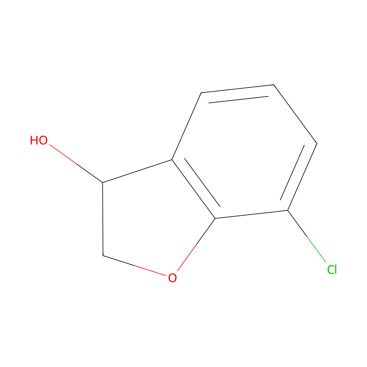 7-Chloro-2,3-dihydrobenzofuran-3-ol molecular structure, CAS 1482794-07-9