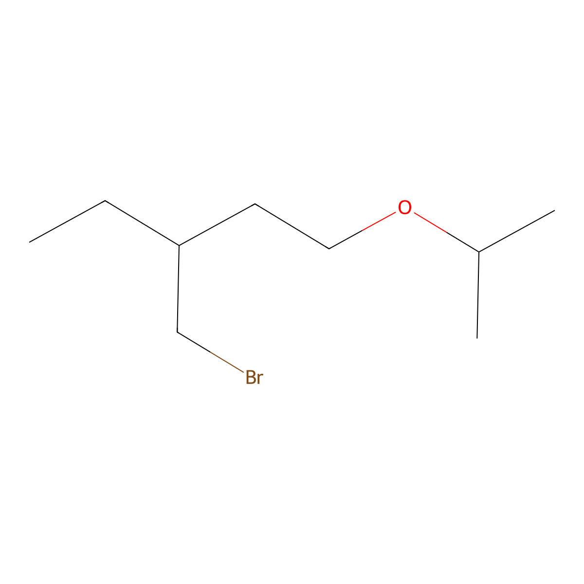 3-(Bromomethyl)-1-isopropoxypentane molecular structure, CAS 1482804-57-8