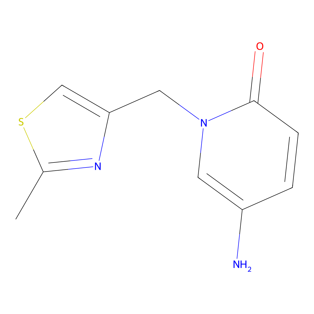 5-Amino-1-((2-methylthiazol-4-yl)methyl)pyridin-2(1h)-one molecular structure, CAS 1482813-10-4