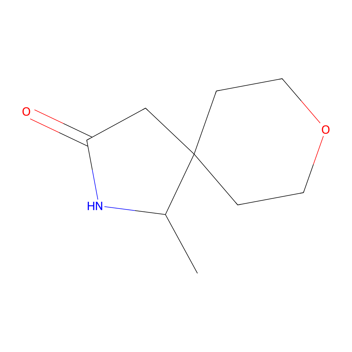 1-Methyl-8-oxa-2-azaspiro[4.5]decan-3-one molecular structure, CAS 1482857-77-1