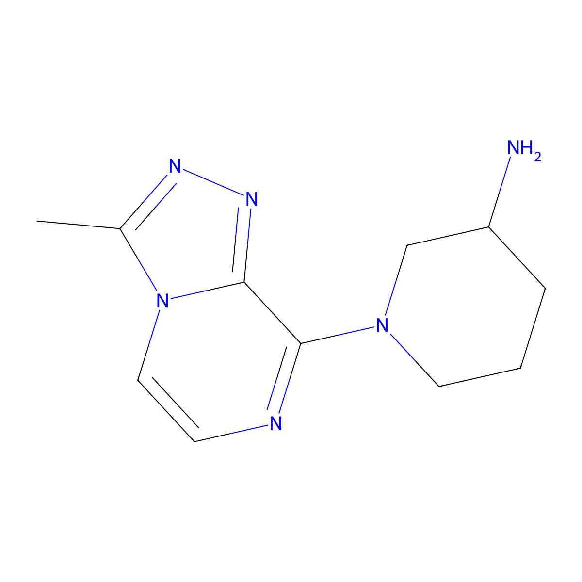 1-(3-Methyl-[1,2,4]triazolo[4,3-a]pyrazin-8-yl)piperidin-3-amine molecular structure, CAS 1482862-52-1