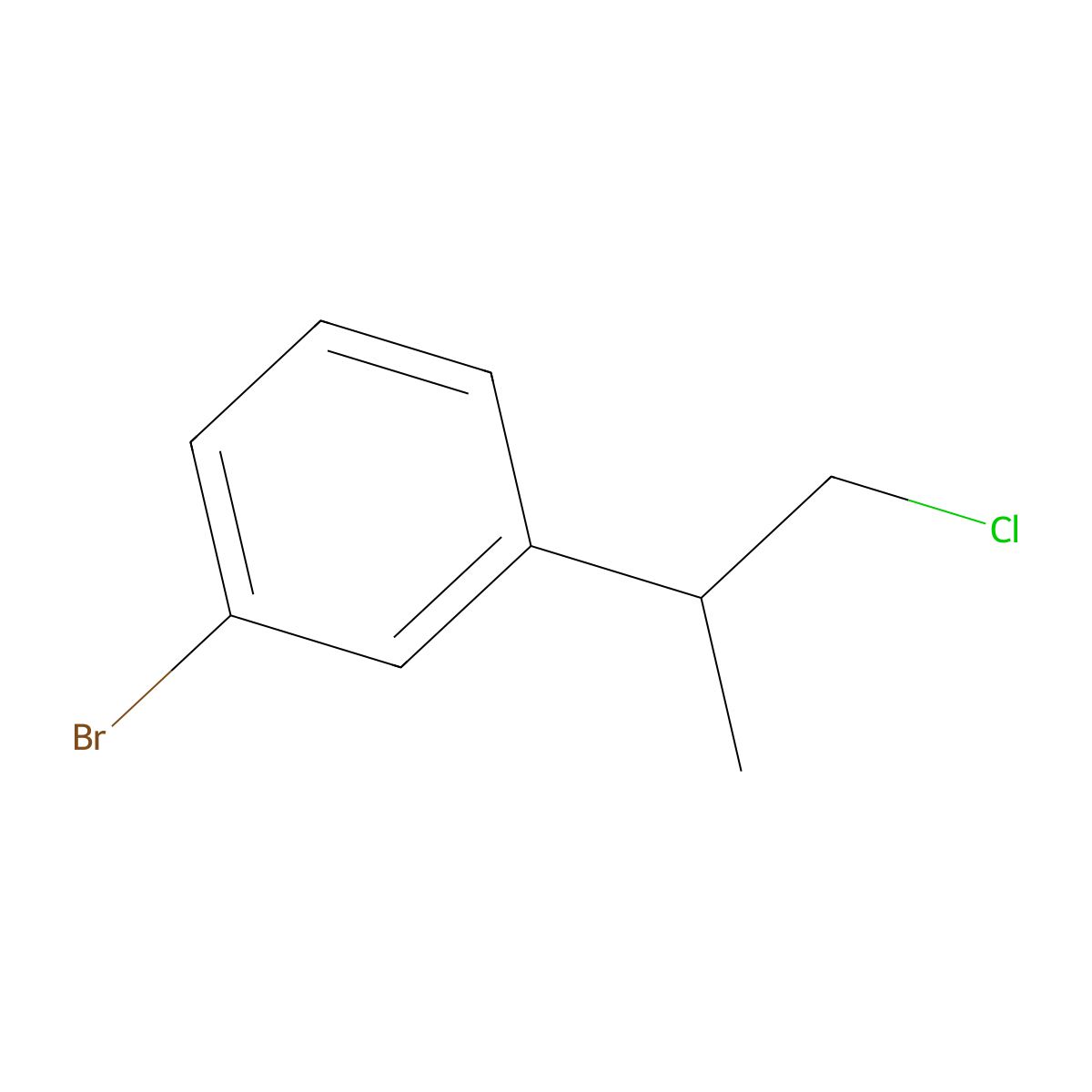 1-Bromo-3-(1-chloropropan-2-yl)benzene molecular structure, CAS 1482870-76-7