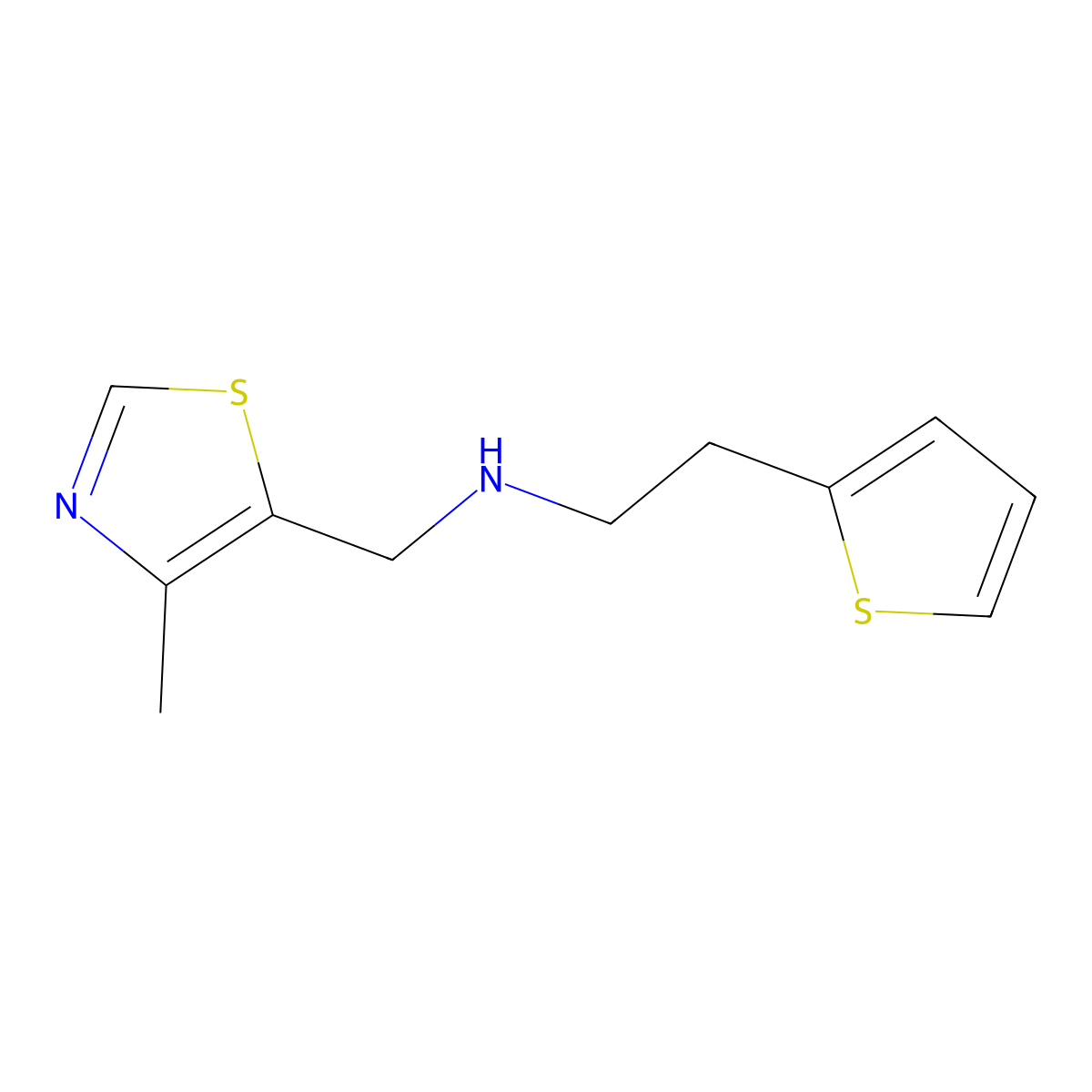 [(4-Methyl-1,3-thiazol-5-yl)methyl][2-(thiophen-2-yl)ethyl]amine molecular structure, CAS 1482872-51-4