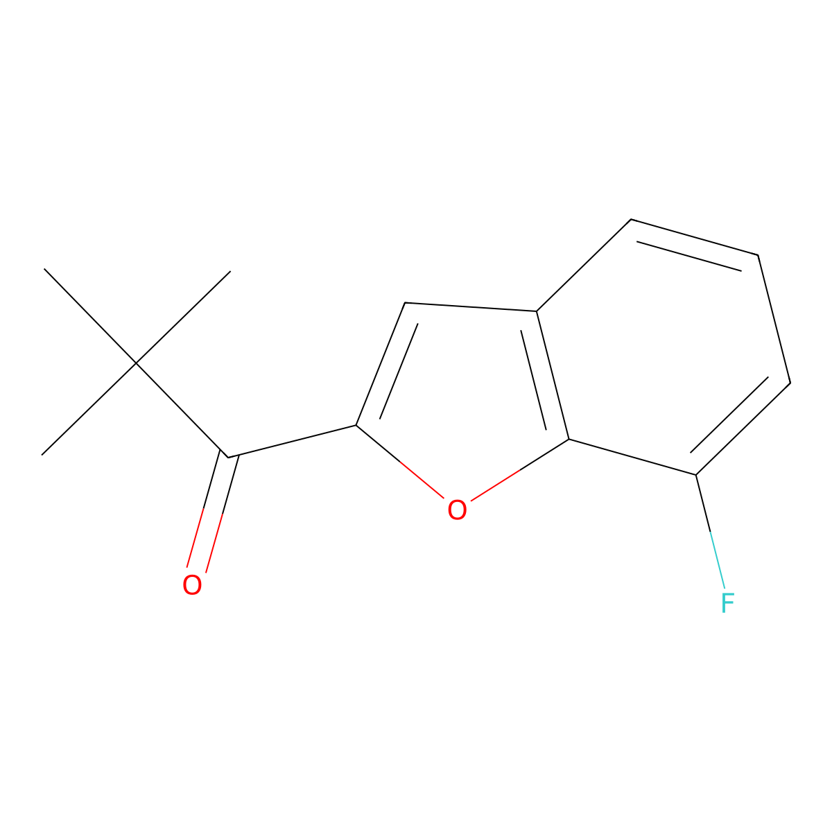 1-(7-Fluorobenzofuran-2-yl)-2,2-dimethylpropan-1-one molecular structure, CAS 1482877-81-5