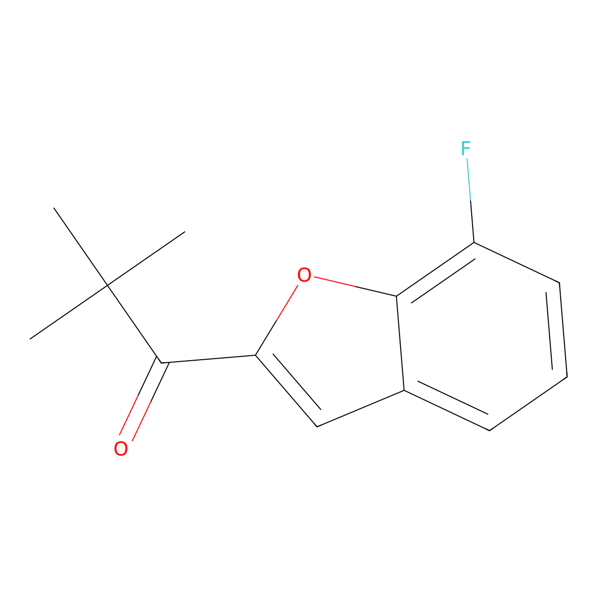 1-(7-Fluorobenzofuran-2-yl)-2,2-dimethylpropan-1-one molecular structure, CAS 1482877-81-5