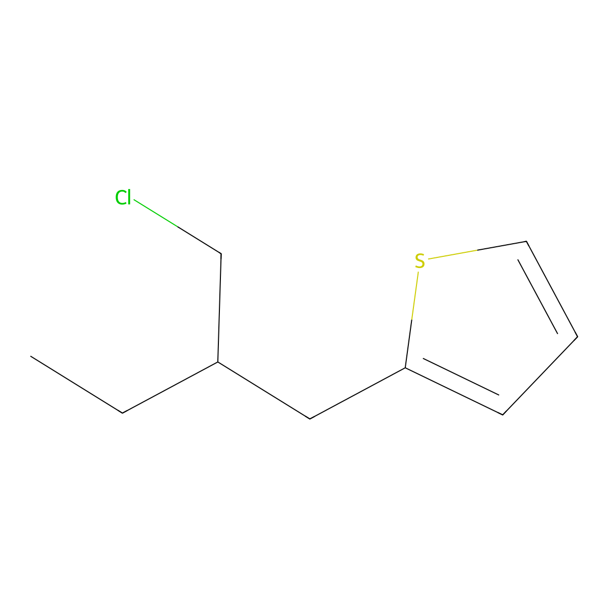 2-[2-(Chloromethyl)butyl]thiophene molecular structure, CAS 1482880-03-4