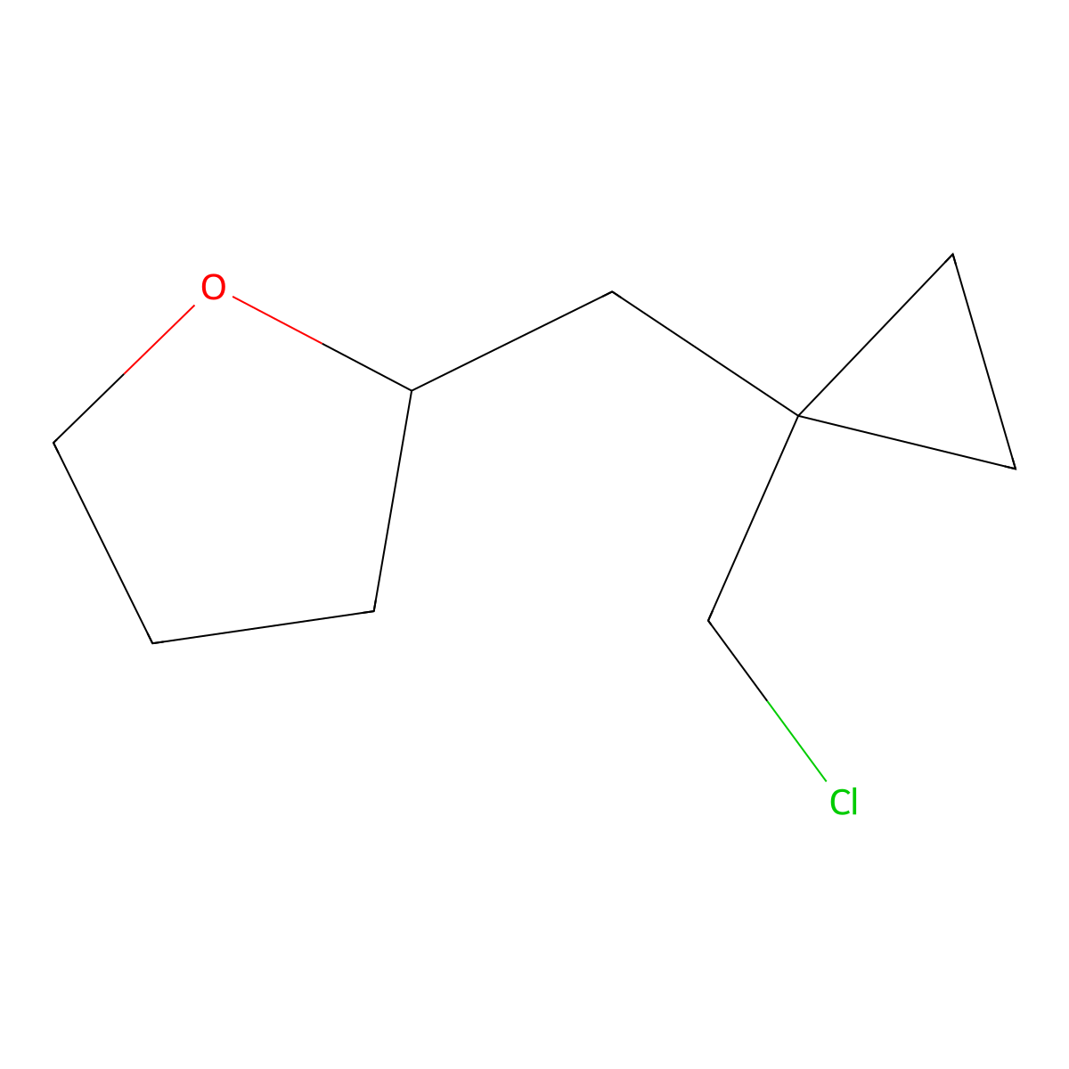 2-{[1-(Chloromethyl)cyclopropyl]methyl}oxolane molecular structure, CAS 1482882-85-8