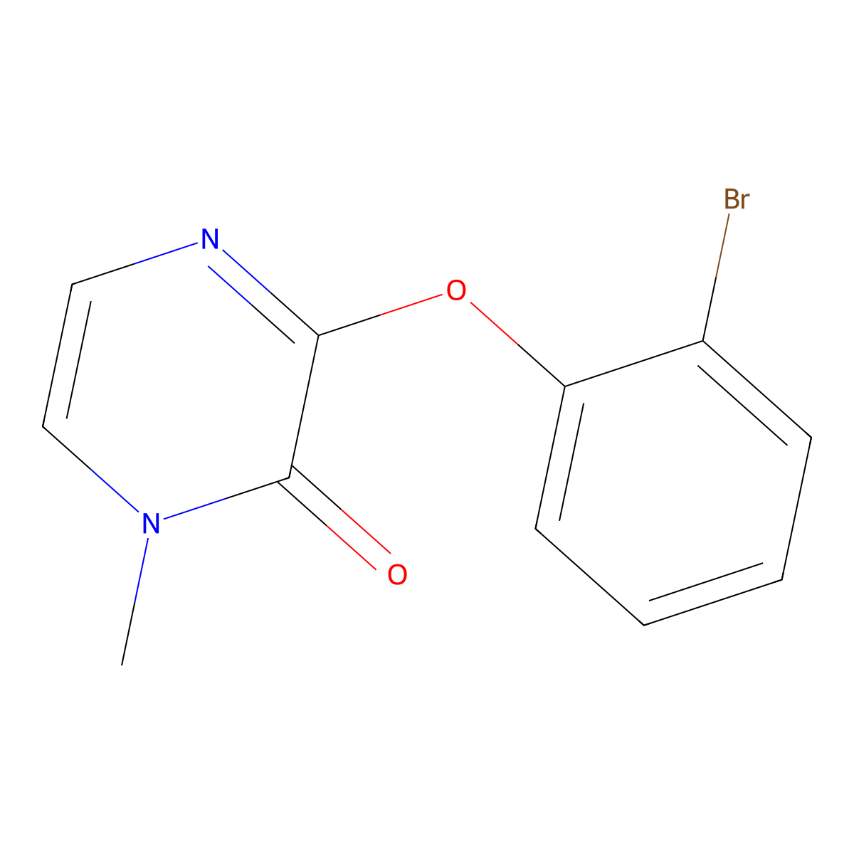 3-(2-Bromophenoxy)-1-methyl-1,2-dihydropyrazin-2-one molecular structure, CAS 1482889-48-4