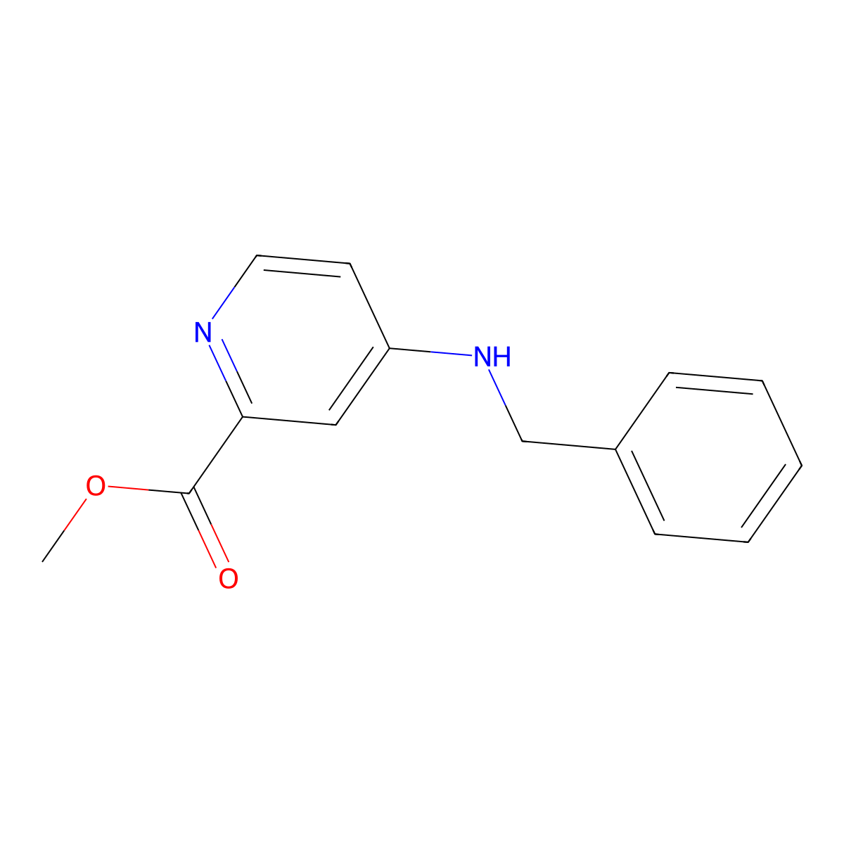 Methyl 4-(benzylamino)pyridine-2-carboxylate molecular structure, CAS 1482890-19-6