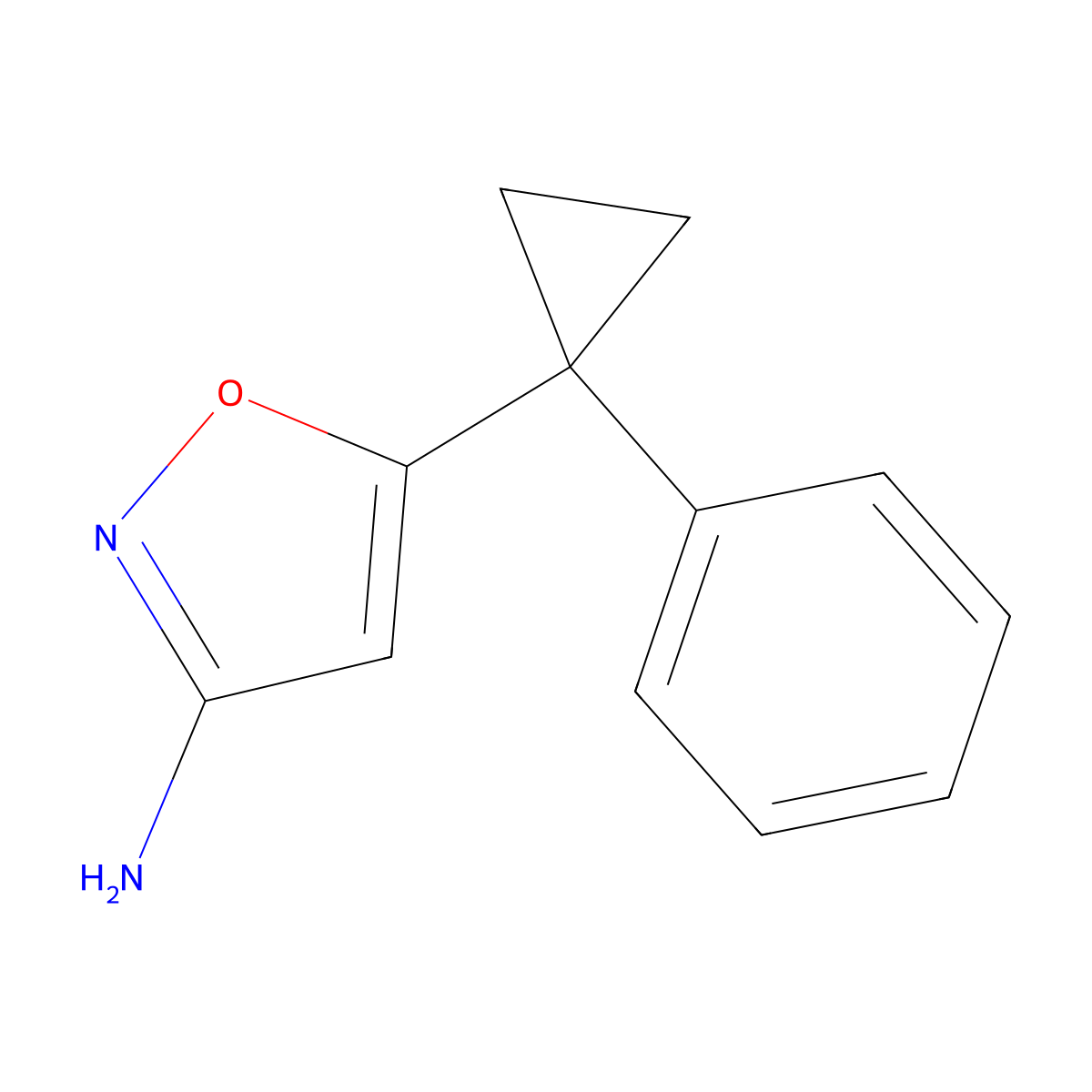 5-(1-Phenylcyclopropyl)-1,2-oxazol-3-amine molecular structure, CAS 1482890-61-8