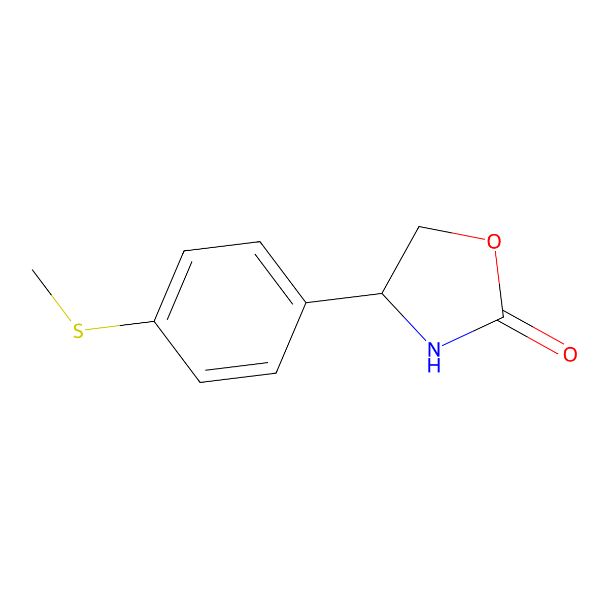 4-[4-(Methylsulfanyl)phenyl]-1,3-oxazolidin-2-one molecular structure, CAS 1482894-78-9