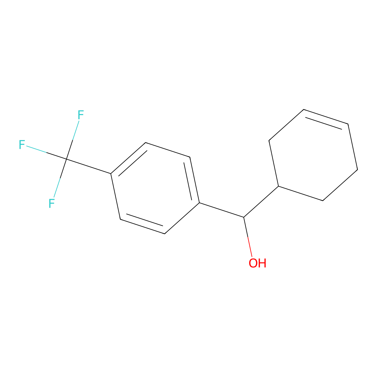 alpha-3-Cyclohexen-1-yl-4-(trifluoromethyl)benZenemethanol molecular structure, CAS 1482901-11-0