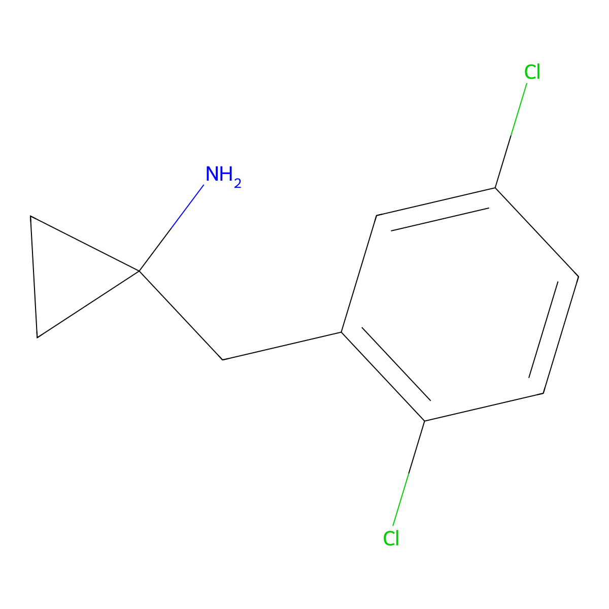 1-(2,5-Dichlorobenzyl)cyclopropan-1-amine molecular structure, CAS 1482917-77-0