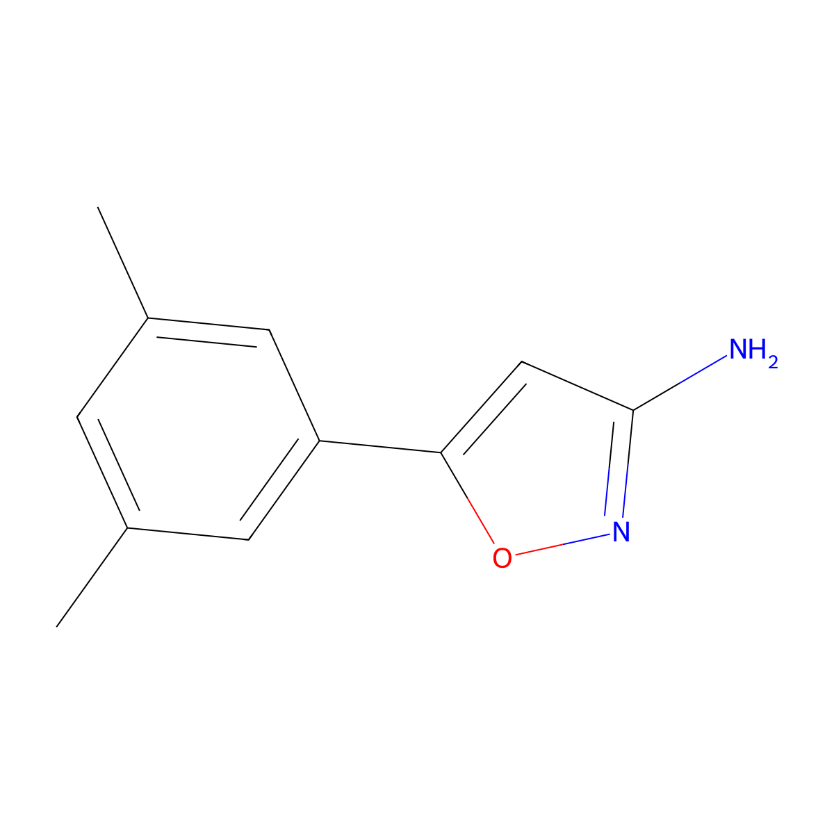 5-(3,5-Dimethylphenyl)isoxazol-3-amine molecular structure, CAS 1482950-94-6