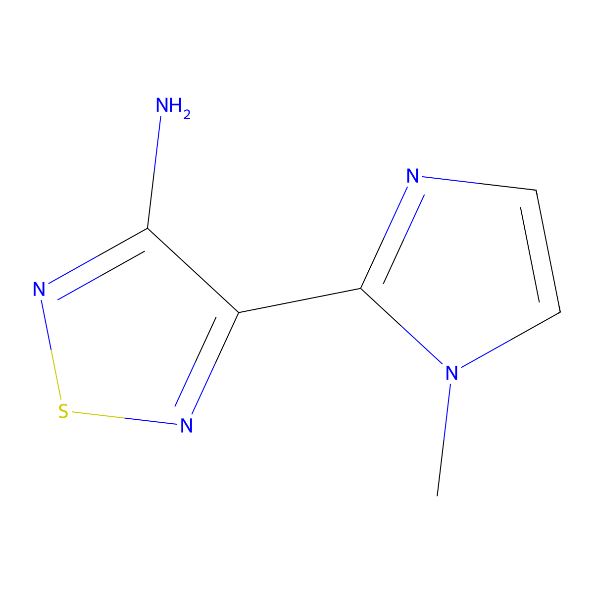 4-(1-Methyl-1h-imidazol-2-yl)-1,2,5-thiadiazol-3-amine molecular structure, CAS 1482957-36-7