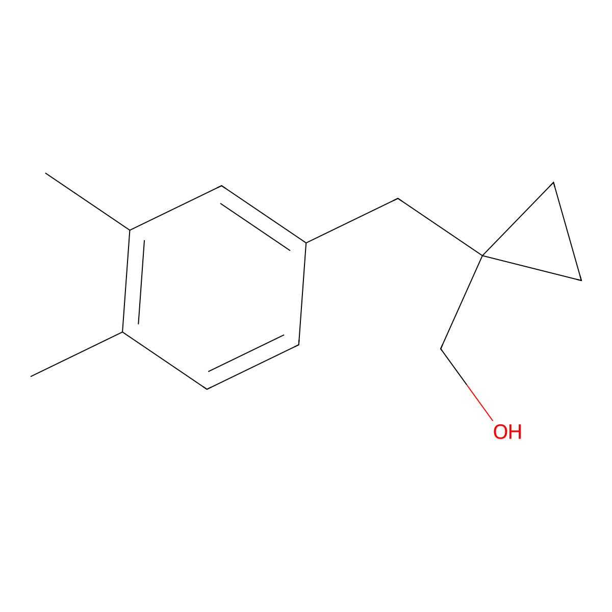 (1-(3,4-Dimethylbenzyl)cyclopropyl)methanol molecular structure, CAS 1482960-63-3