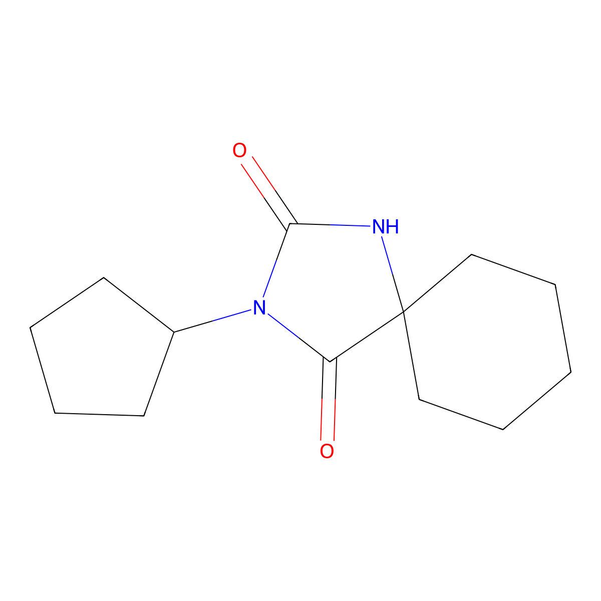 3-Cyclopentyl-1,3-diazaspiro[4.5]decane-2,4-dione molecular structure, CAS 1482964-48-6