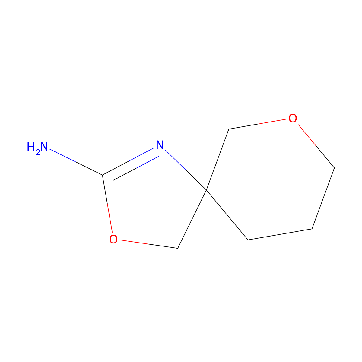 3,7-Dioxa-1-azaspiro[4.5]dec-1-en-2-amine molecular structure, CAS 1482966-85-7