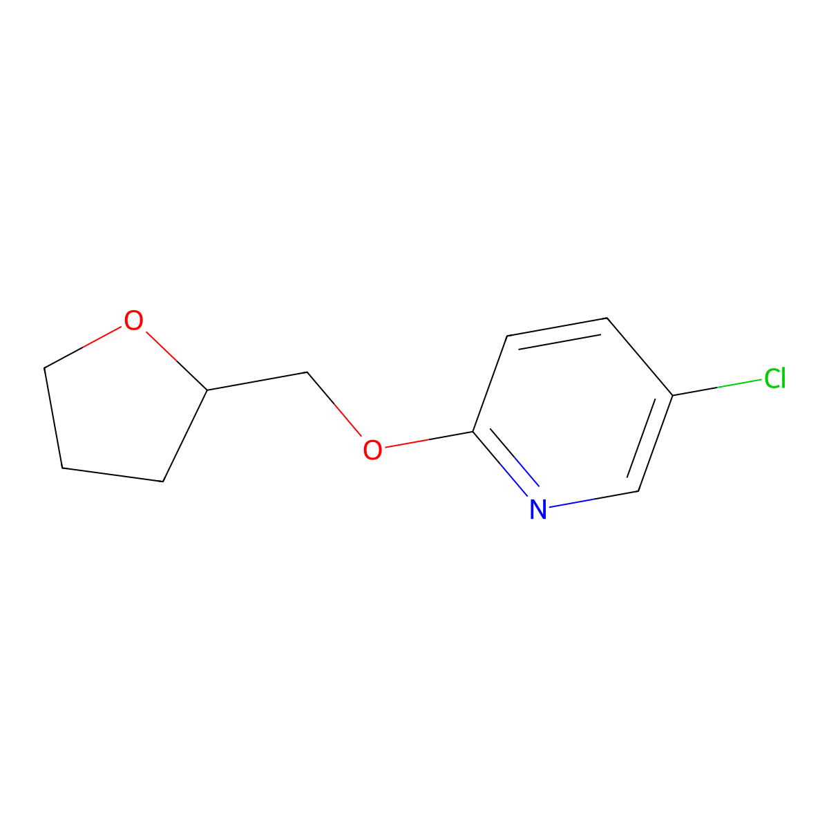 5-Chloro-2-[(oxolan-2-yl)methoxy]pyridine molecular structure, CAS 1482967-64-5