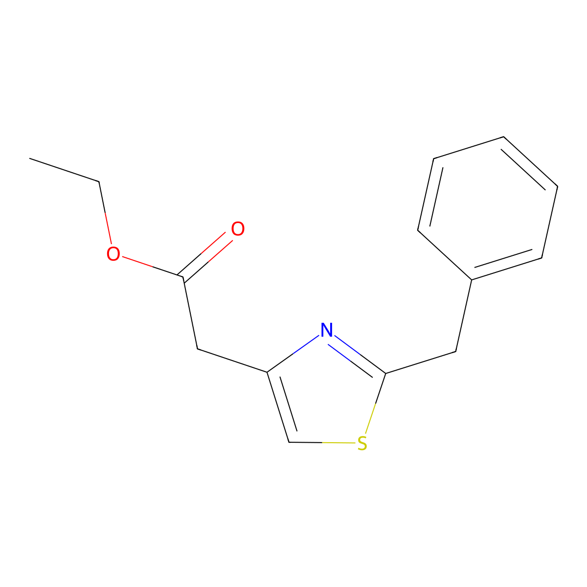 (2-Benzylthiazol-4-yl)-acetic acid ethyl ester molecular structure, CAS 1482976-56-6