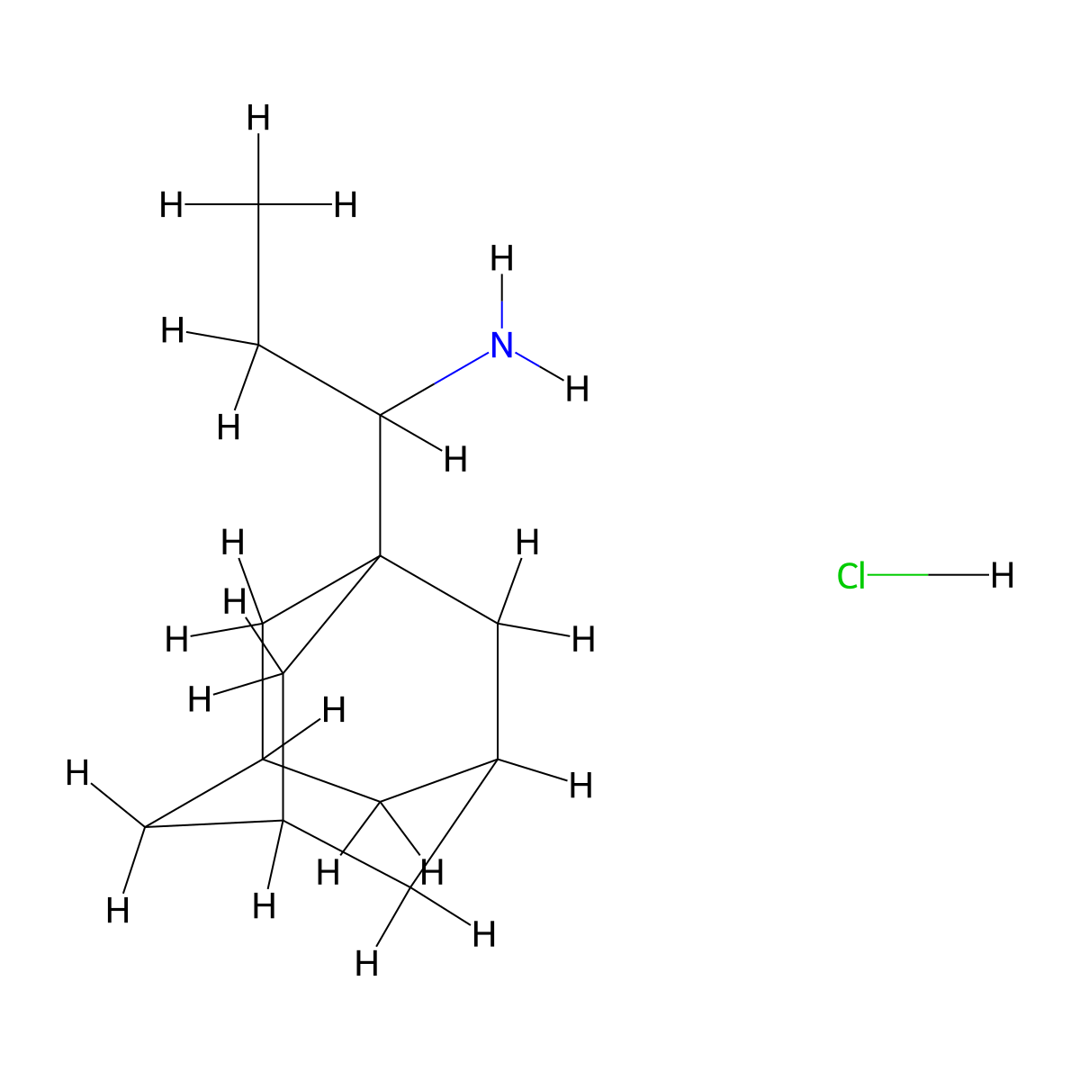 1-(Adamantan-1-yl)propan-1-amine hydrochloride molecular structure, CAS 1483-12-1