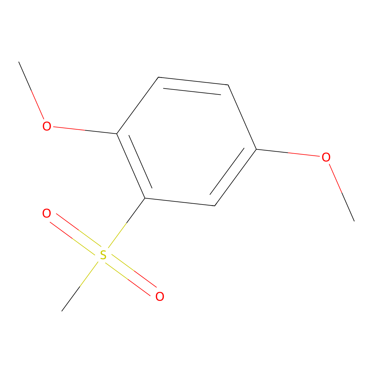 1,4-Dimethoxy-2-(methylsulfonyl)benzene molecular structure, CAS 1483-14-3