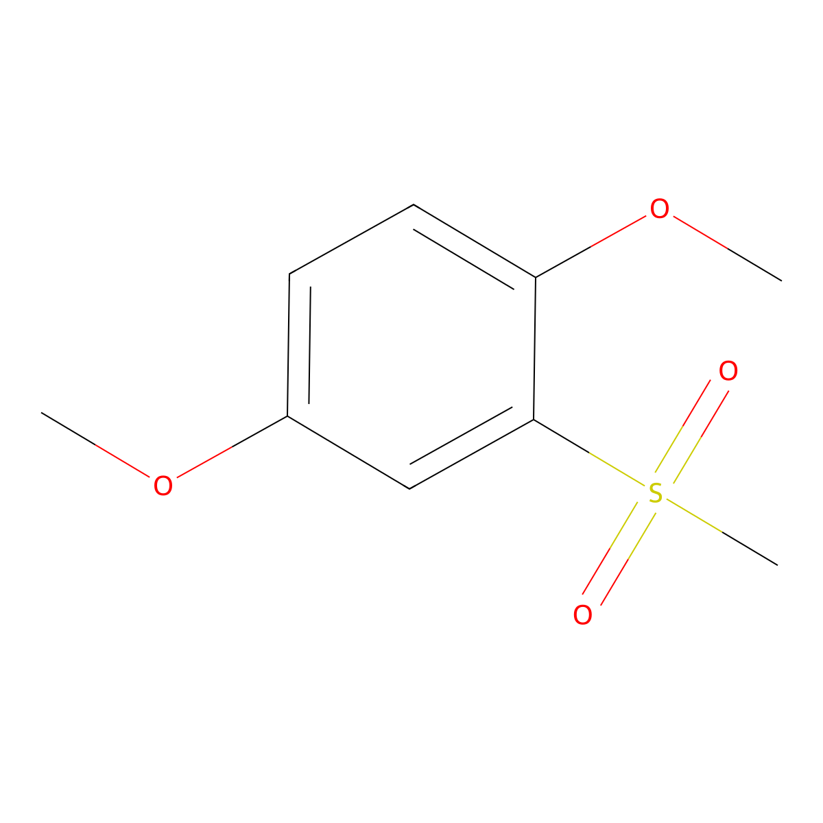1,4-Dimethoxy-2-(methylsulfonyl)benzene molecular structure, CAS 1483-14-3