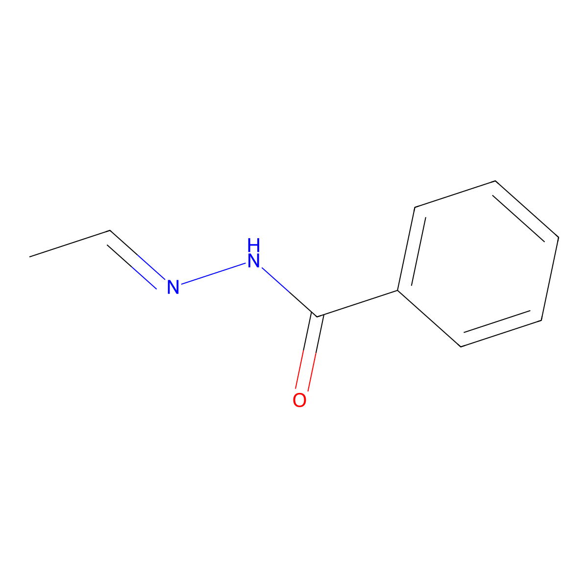 N-(ethylideneamino)benzamide molecular structure, CAS 1483-22-3