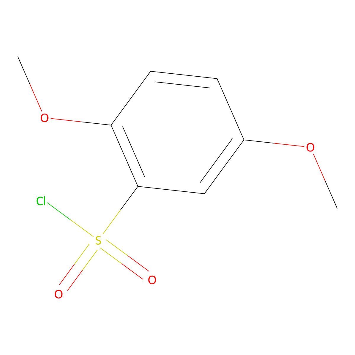 2,5-Dimethoxybenzenesulfonyl chloride molecular structure, CAS 1483-28-9