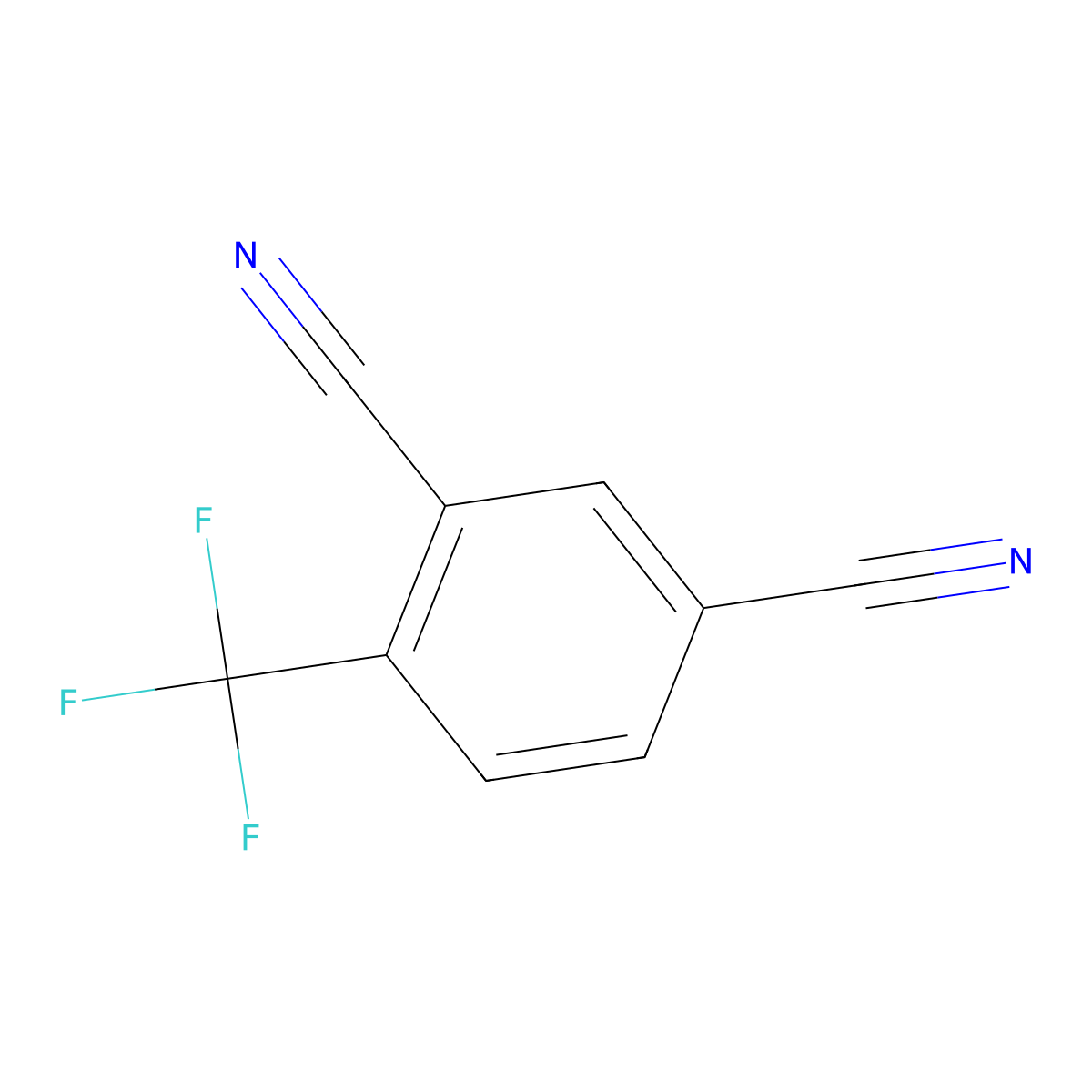 2,4-Dicyanobenzotrifluoride molecular structure, CAS 1483-43-8