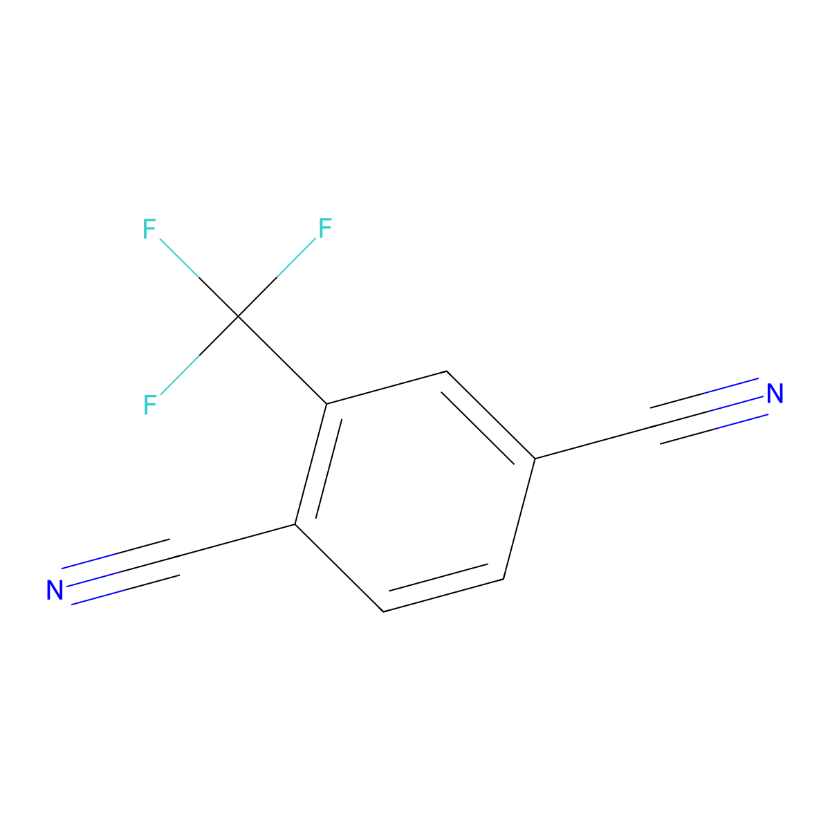 2-Trifluoromethyl-terephthalonitrile molecular structure, CAS 1483-44-9