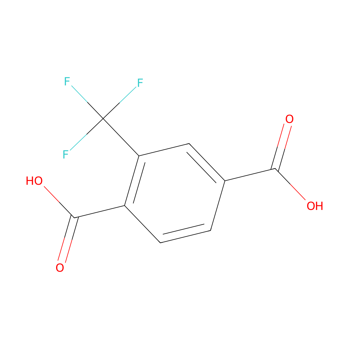 2-(Trifluoromethyl)benzene-1,4-dicarboxylic acid molecular structure, CAS 1483-47-2